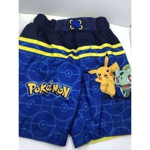 Boys Pokemon Swim Trunks Size XS Nice 17"